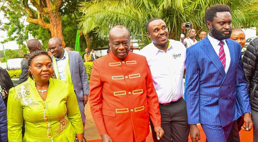 Former Deputy President Rigathi Gachagua during his launch of DCP party